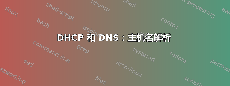 DHCP 和 DNS：主机名解析