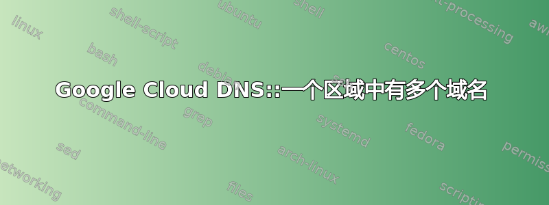 Google Cloud DNS::一个区域中有多个域名