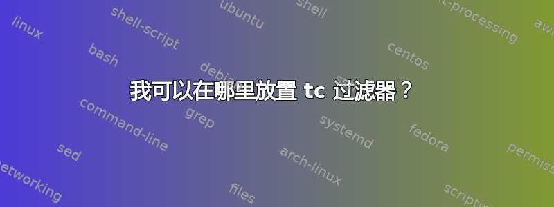 我可以在哪里放置 tc 过滤器？