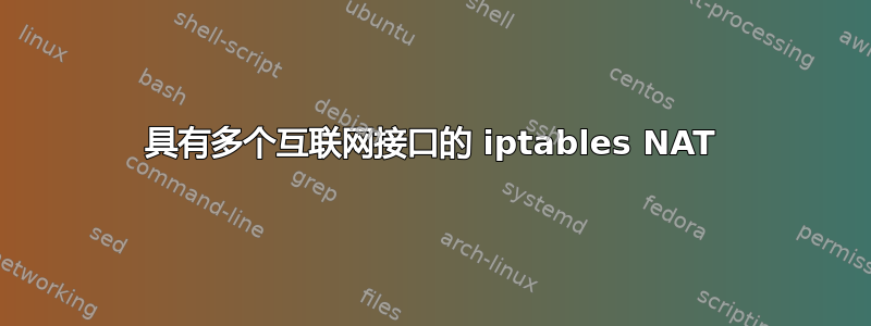 具有多个互联网接口的 iptables NAT