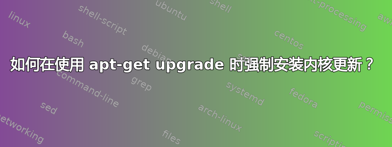 如何在使用 apt-get upgrade 时强制安装内核更新？