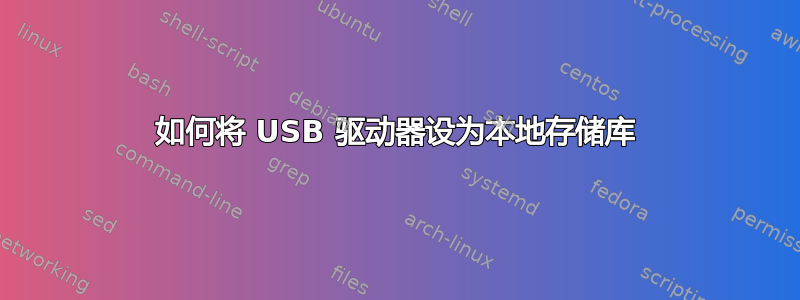 如何将 USB 驱动器设为本地存储库