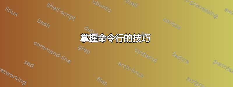 掌握命令行的技巧