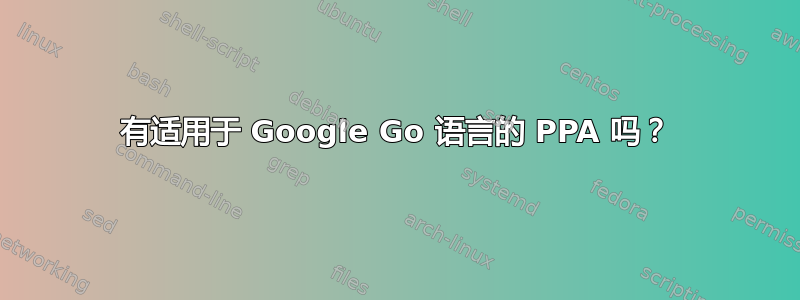 有适用于 Google Go 语言的 PPA 吗？