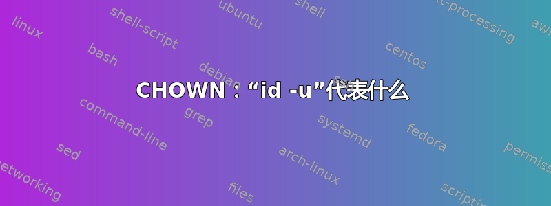 CHOWN：“id -u”代表什么