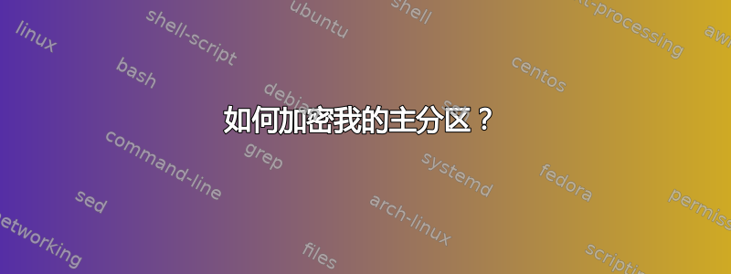 如何加密我的主分区？