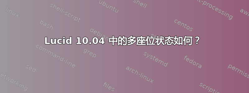 Lucid 10.04 中的多座位状态如何？