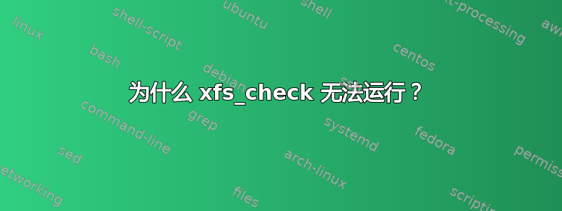 为什么 xfs_check 无法运行？