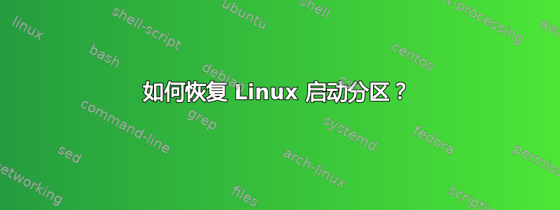 如何恢复 Linux 启动分区？