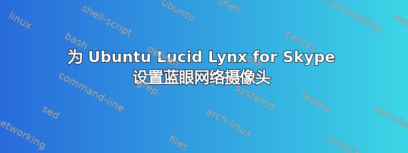 为 Ubuntu Lucid Lynx for Skype 设置蓝眼网络摄像头