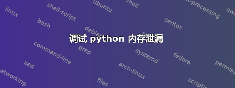 调试 python 内存泄漏