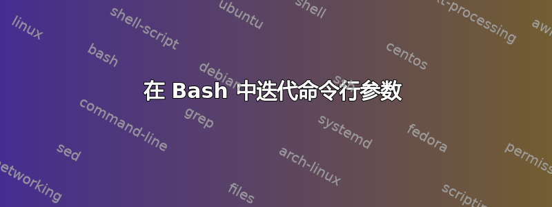 在 Bash 中迭代命令行参数