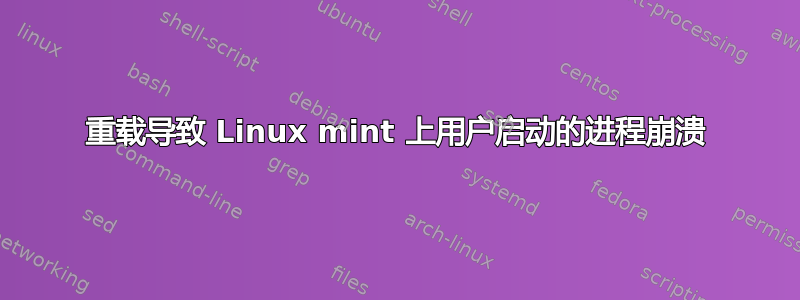 重载导致 Linux mint 上用户启动的进程崩溃