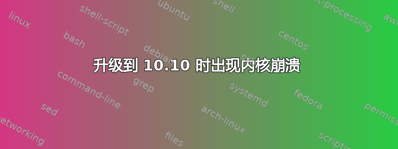 升级到 10.10 时出现内核崩溃