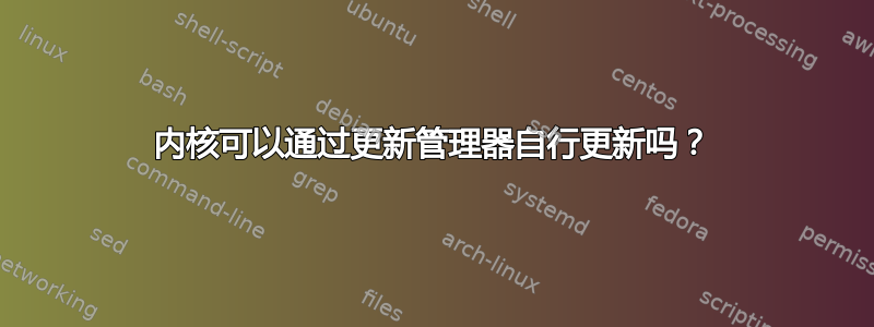 内核可以通过更新管理器自行更新吗？