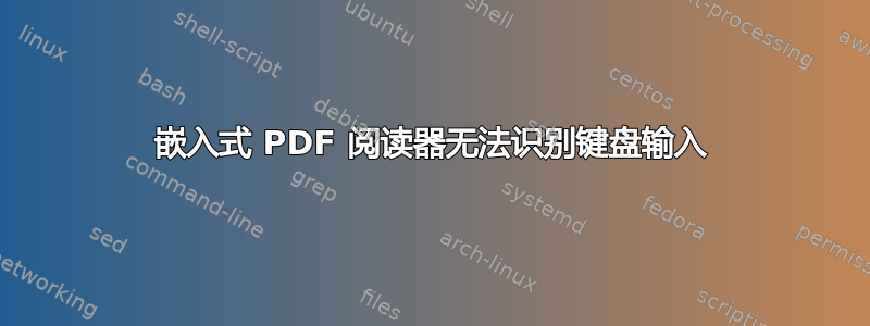 嵌入式 PDF 阅读器无法识别键盘输入