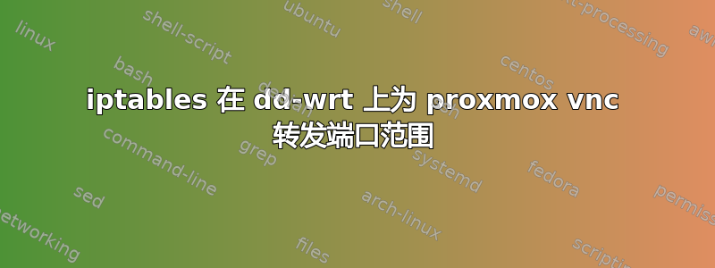 iptables 在 dd-wrt ​​上为 proxmox vnc 转发端口范围