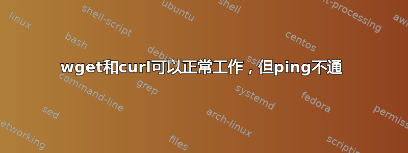 wget和curl可以正常工作，但ping不通