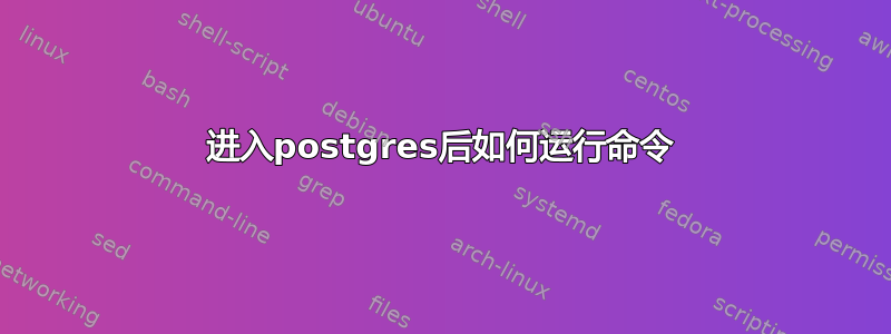 进入postgres后如何运行命令