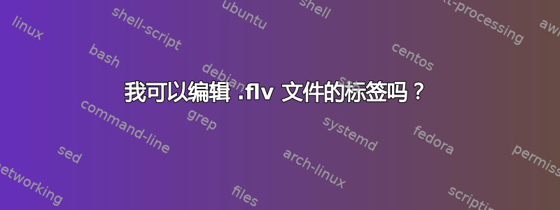 我可以编辑 .flv 文件的标签吗？