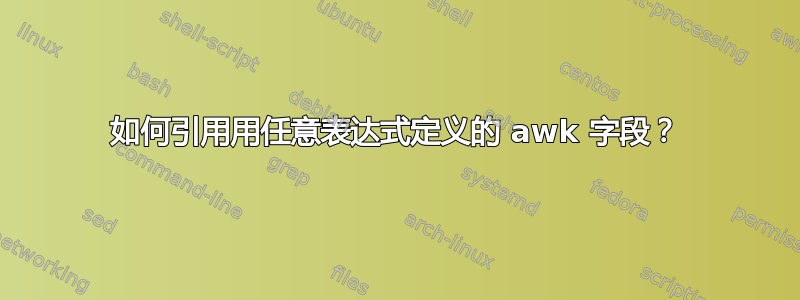 如何引用用任意表达式定义的 awk 字段？