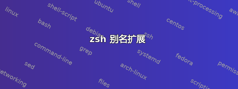 zsh 别名扩展