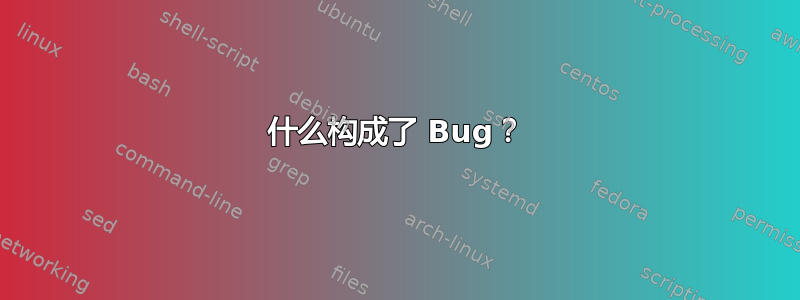 什么构成了 Bug？