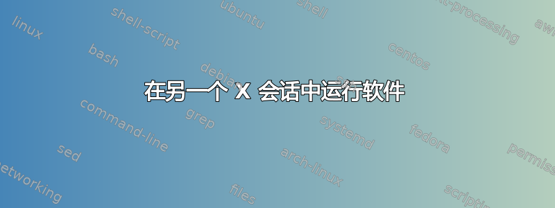 在另一个 X 会话中运行软件