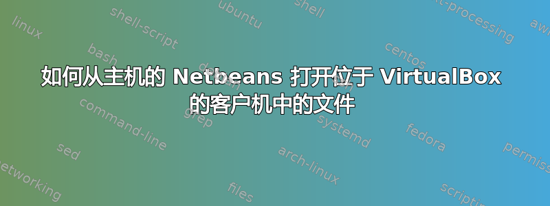 如何从主机的 Netbeans 打开位于 VirtualBox 的客户机中的文件