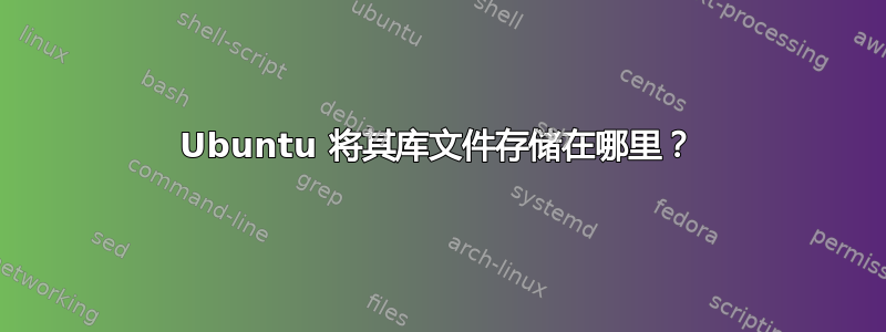 Ubuntu 将其库文件存储在哪里？