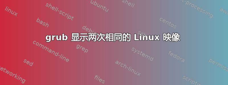 grub 显示两次相同的 Linux 映像