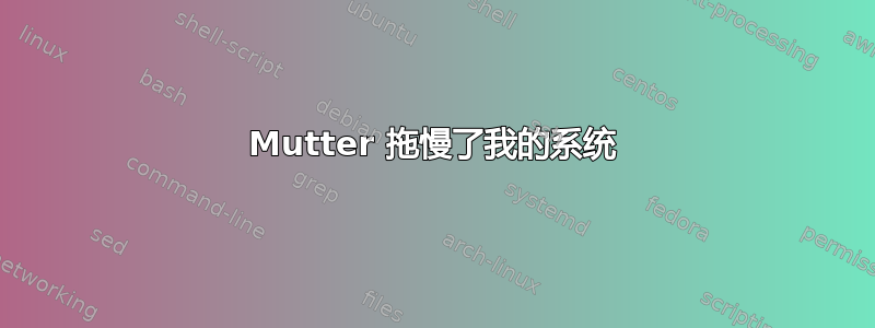 Mutter 拖慢了我的系统