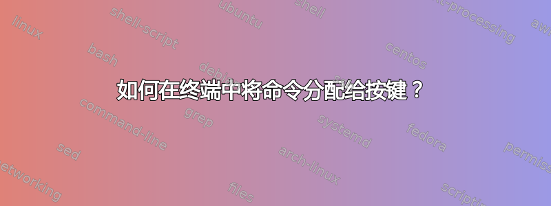 如何在终端中将命令分配给按键？