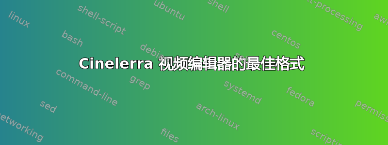 Cinelerra 视频编辑器的最佳格式