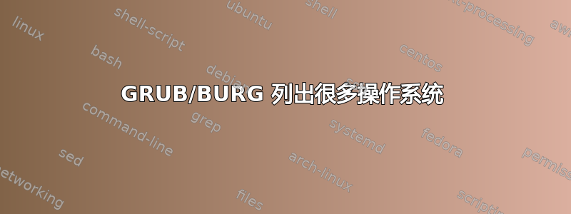 GRUB/BURG 列出很多操作系统