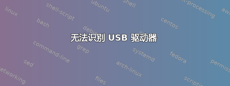 无法识别 USB 驱动器