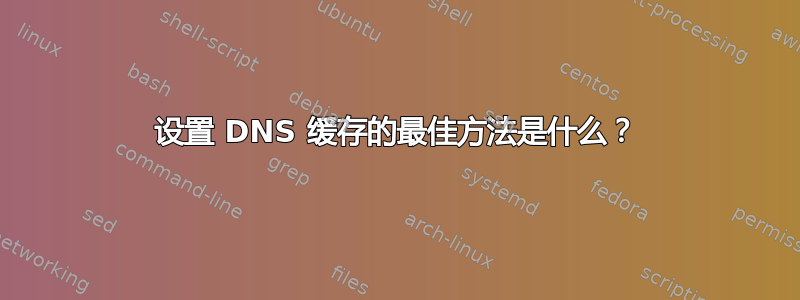 设置 DNS 缓存的最佳方法是什么？