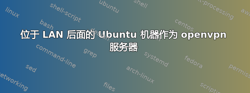 位于 LAN 后面的 Ubuntu 机器作为 openvpn 服务器