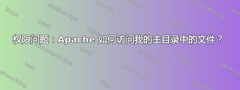 权限问题：Apache 如何访问我的主目录中的文件？