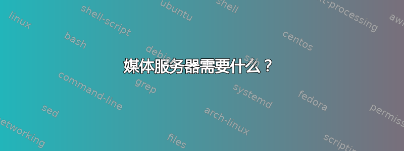 媒体服务器需要什么？