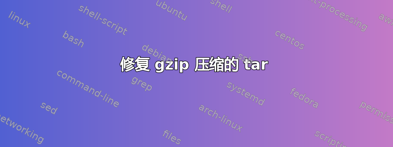 修复 gzip 压缩的 tar