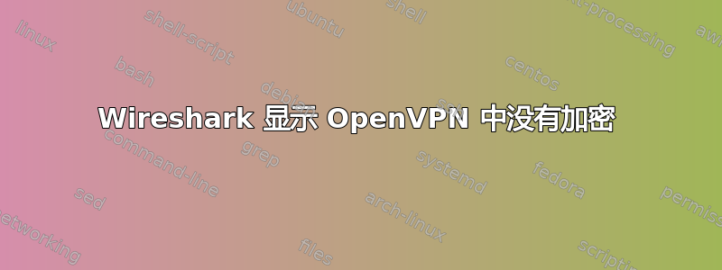 Wireshark 显示 OpenVPN 中没有加密