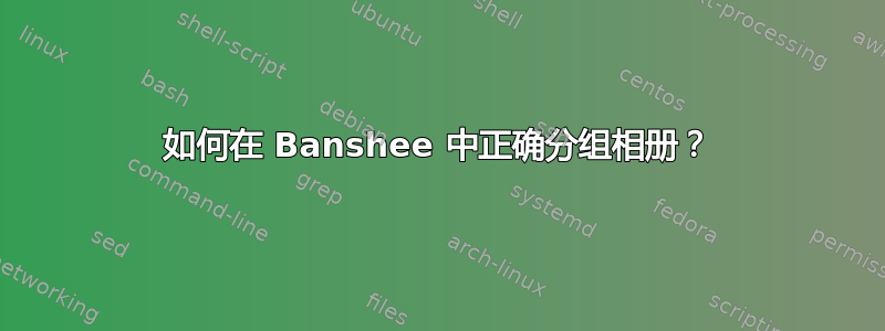 如何在 Banshee 中正确分组相册？