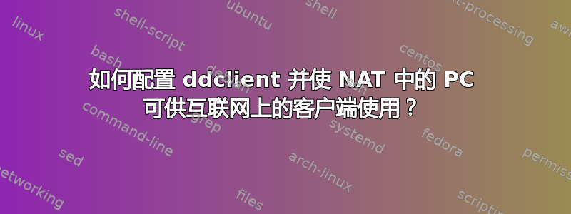 如何配置 ddclient 并使 NAT 中的 PC 可供互联网上的客户端使用？