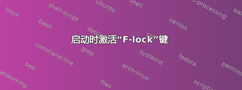 启动时激活“F-lock”键