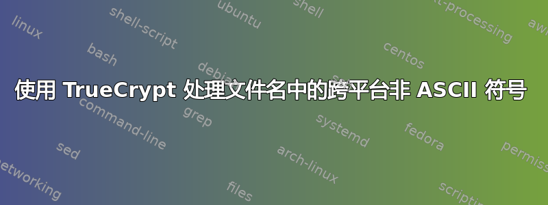 使用 TrueCrypt 处理文件名中的跨平台非 ASCII 符号