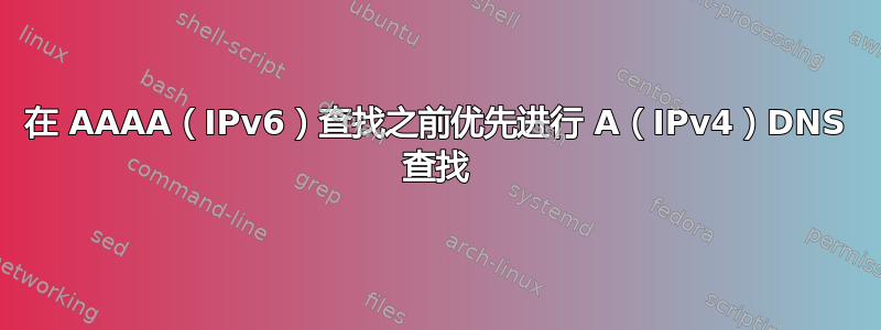 在 AAAA（IPv6）查找之前优先进行 A（IPv4）DNS 查找