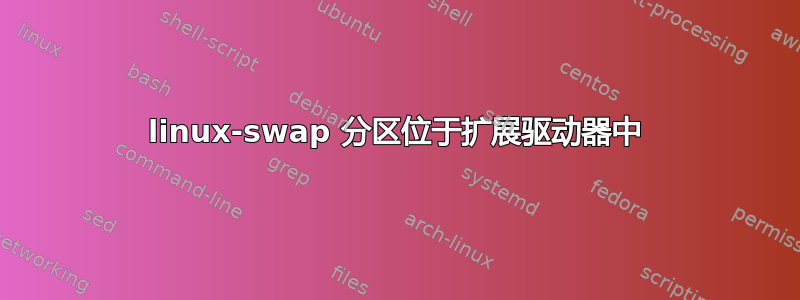 linux-swap 分区位于扩展驱动器中