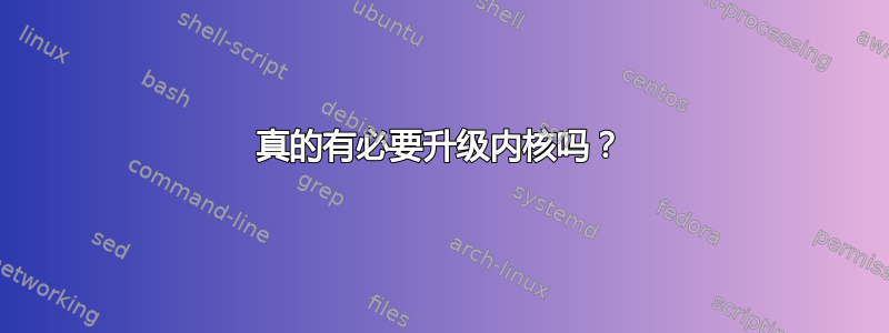 真的有必要升级内核吗？