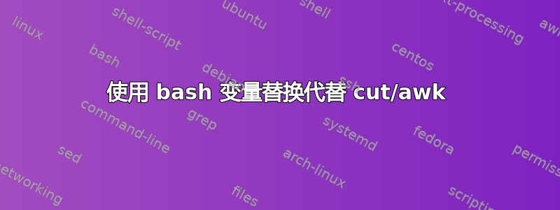 使用 bash 变量替换代替 cut/awk